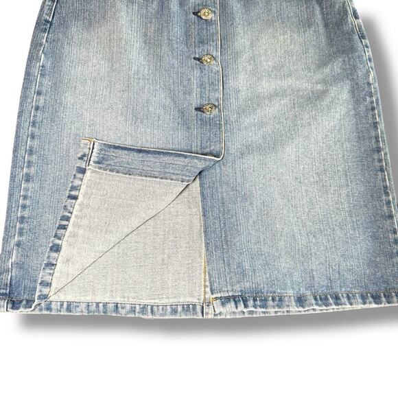 Tommy Hilfiger Vintage Y2K Button Front Denim Skirt Women’s Size 2 28” Waist - Picture 6 of 8